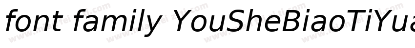 font family YouSheBiaoTiYuan字体转换